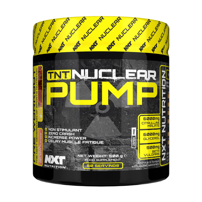 NXT Nutrition TNT Nuclear PUMP (Stim FREE) 500g - Tropical Delight - Pre-Workout Supplement at MySupplementShop by Nxt Nutrition