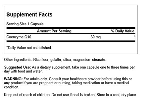 Swanson CoQ10, 30mg - 120 caps - Health and Wellbeing at MySupplementShop by Swanson