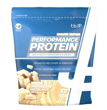 Trained By JP Performance Protein 1kg - White Chocolate Hazelnut - Sports Nutrition at MySupplementShop by tbJP