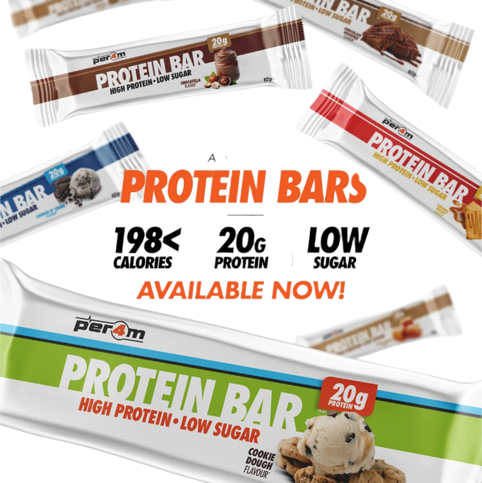 Per4m Protein Bars – 20g Protein, Low Sugar & Indulgent Taste | Ultimate Guilt-Free Snack in 7 Delicious Flavors