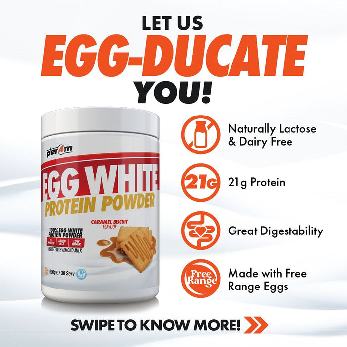 PER4M Egg White Protein Powder | Dairy-Free, Lactose-Free | 900g & 1.8kg