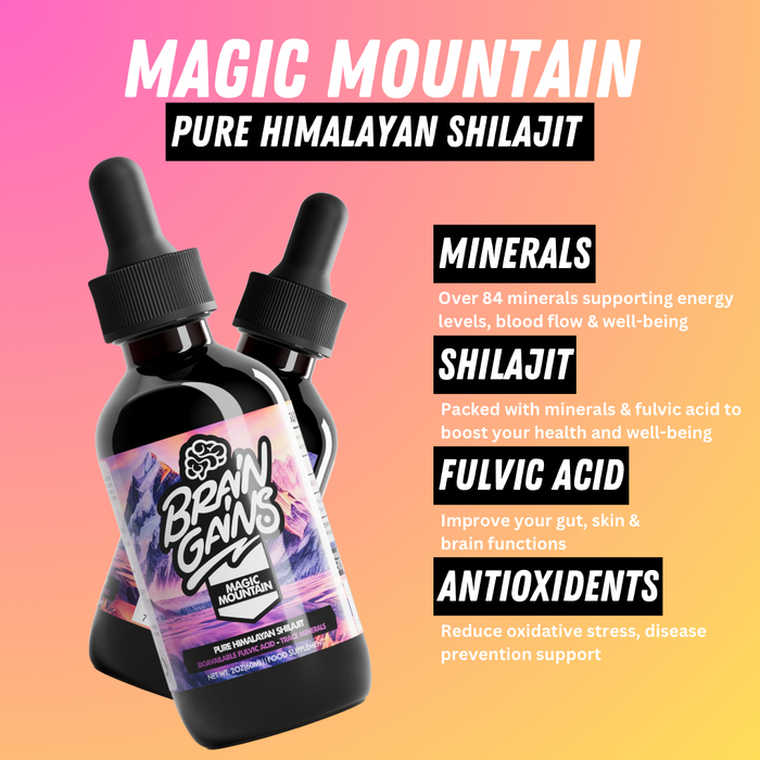 Brain Gains Magic Mountain Pure Himalayan Shilajit Tincture 60ml - Shilajit at MySupplementShop by Brain Gains