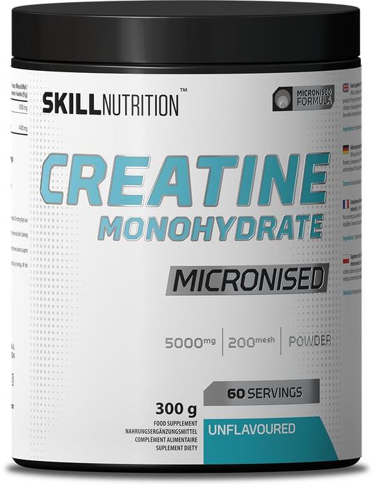 Skill Nutrition Micronised Creatine Monohydrate 300g - Creatine Supplements at MySupplementShop by Skill Nutrition