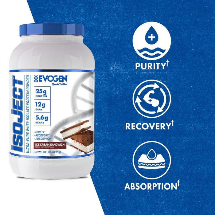 Evogen IsoJect, Ice Cream Sandwich 832g - Whey Proteins at MySupplementShop by Evogen