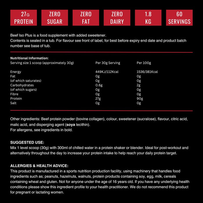 Outangled Beef Iso Plus 1.8kg - Beef Proteins at MySupplementShop by OUT ANGLED