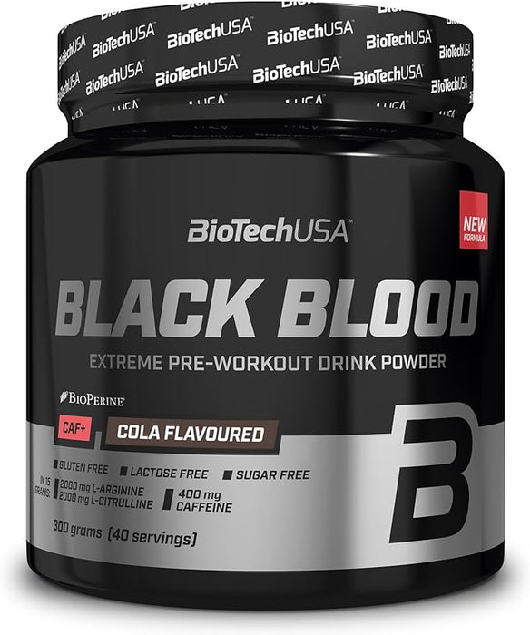 BioTechUSA Black Blood CAF+ 300g - Nitric Oxide Boosters at MySupplementShop by BioTechUSA