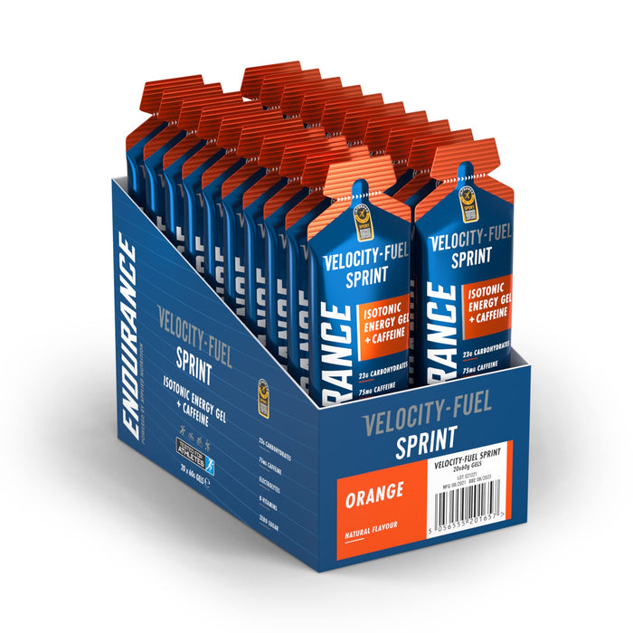 Applied Nutrition Endurance Sprint Isotonic Energy Gel + Caffeine, Orange 20 x 60g - Endurance at MySupplementShop by Applied Nutrition