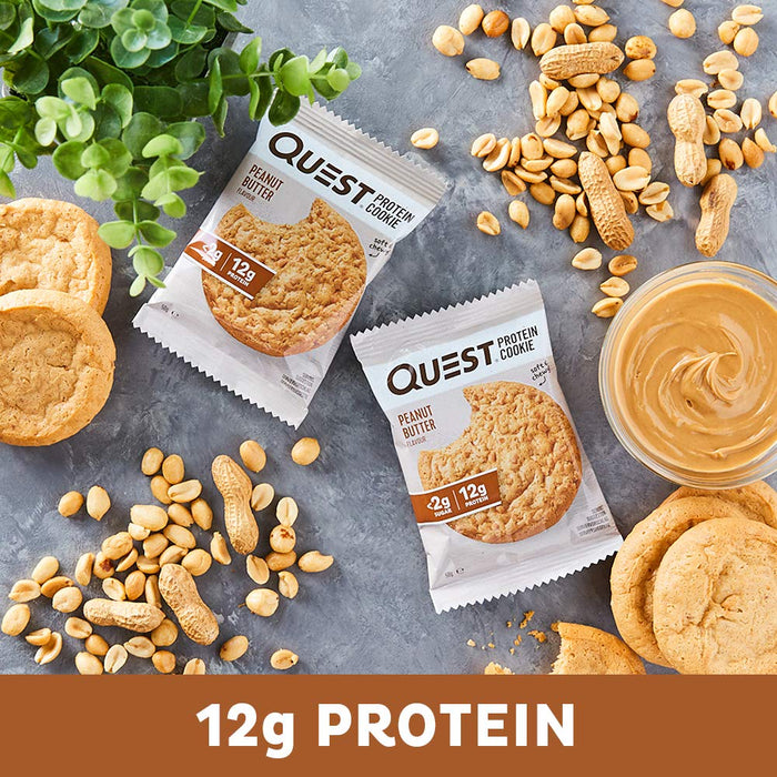 Quest Quest Protein Cookie 12x50g Peanut Butter - Sports Nutrition at MySupplementShop by Quest Nutrition