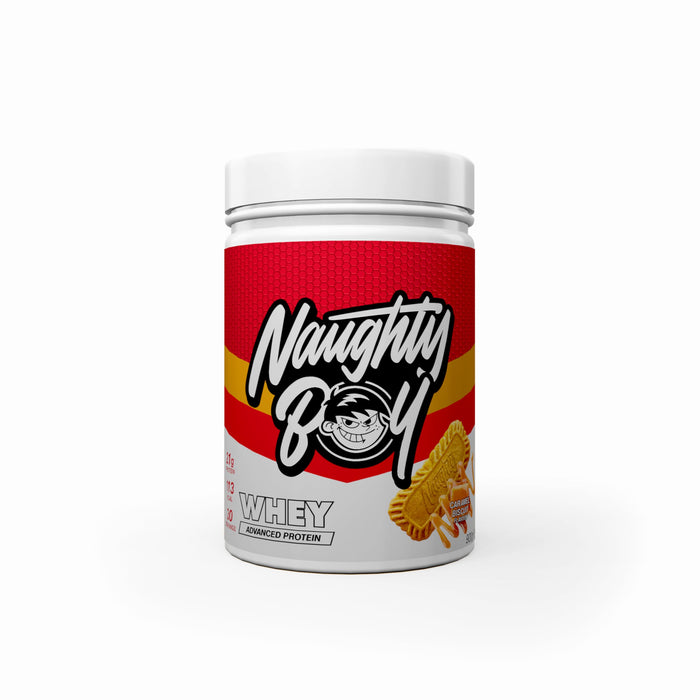 Naughty Boy Advanced Whey, Caramel Biscuit - 900g - Whey Proteins at MySupplementShop by Naughty Boy