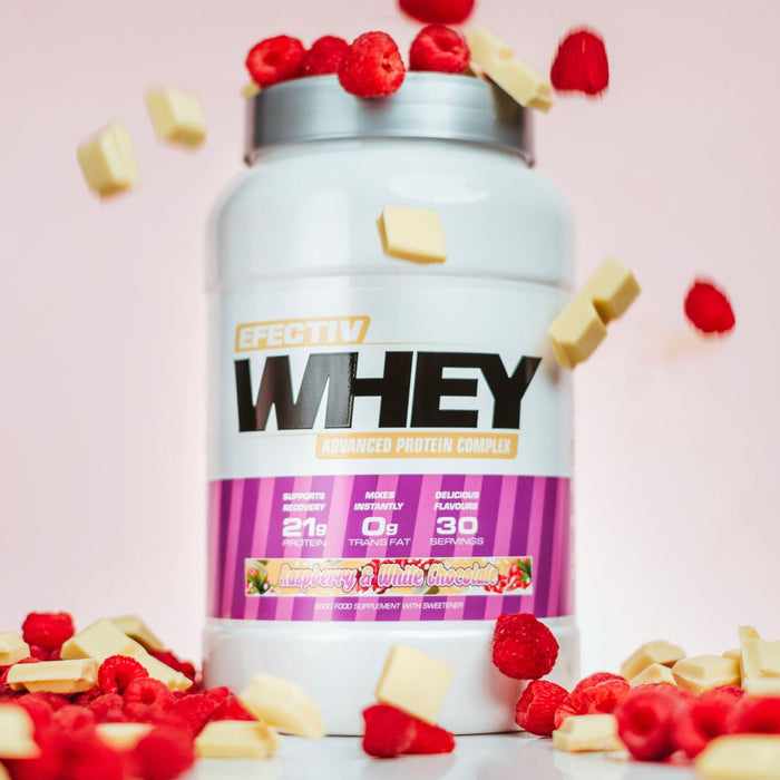 Efectiv Nutrition Whey Protein 900g Raspberry White Chocolate - Whey Proteins at MySupplementShop by Efectiv