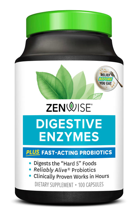 Zenwise Digestive Enzymes 100 caps - Digestive Enzyme at MySupplementShop by Zenwise