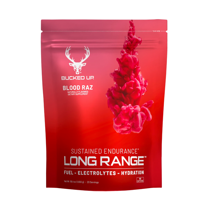 Bucked Up Long Range Endurance 1600g - Blood Raz - Electrolyte Drink at MySupplementShop by Bucked Up