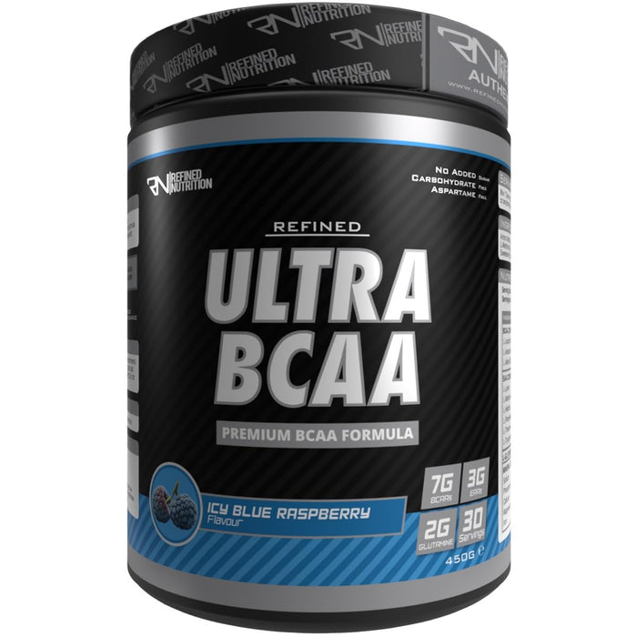 Refined Nutrition Ultra BCAA 450g - Icy Blue Raspberry - BCAAs at MySupplementShop by REFINED NUTRITION