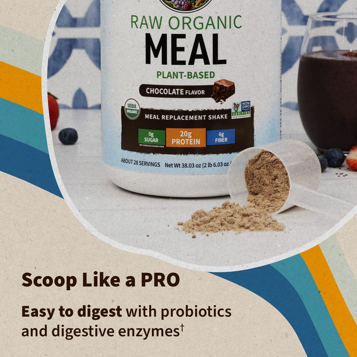 Garden of Life Raw Organic Meal, Chocolate Cacao - 1017g - Health Foods at MySupplementShop by Garden of Life