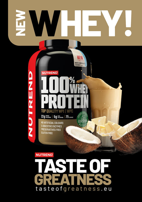 Nutrend 100% Whey Protein, Mango + Vanilla 2250g - Whey Proteins at MySupplementShop by Nutrend