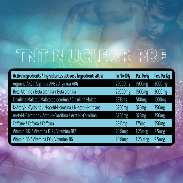 NXT Nutrition TNT Nuclear PRE 240g - Beta-Alanine at MySupplementShop by NXT Nutrition