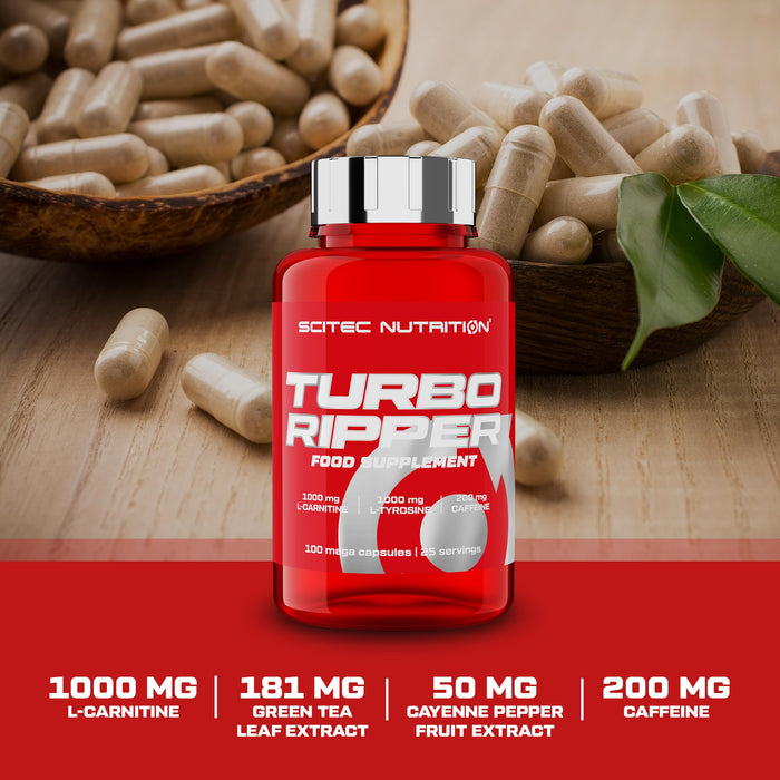 SciTec Turbo Ripper - 100 caps - Nutritional Supplement at MySupplementShop by Scitec Nutrition