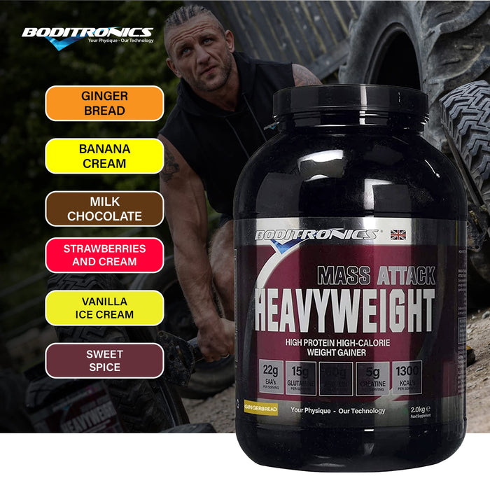 Boditronics Mass Attack Heavyweight 2kg - BCAAs at MySupplementShop by Boditronics