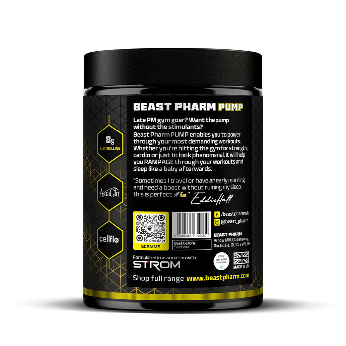 Beast Pharm STIM FREE PUMP Pre Workout 450g (Lemon Sherbet) - Pre Workout at MySupplementShop by Beast Pharm