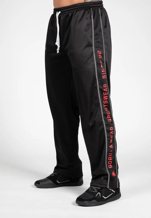 Gorilla Wear Functional Mesh Pants - Black/Red - Pants at MySupplementShop by Gorilla Wear