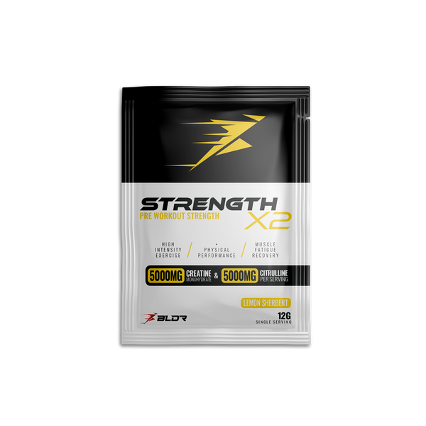 BLDR Sports Strength X2 Sachets 15x15g - Lemon Sherbert - Sports Supplements at MySupplementShop by BLDR Sports