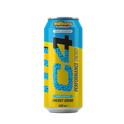 Cellucor C4 Performance Energy Carbonated RTD 12x500ml Millions Bubblegum - Energy Drinks at MySupplementShop by Cellucor