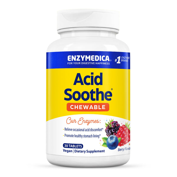 Enzymedica Acid Soothe, Beere, 30 Chewables