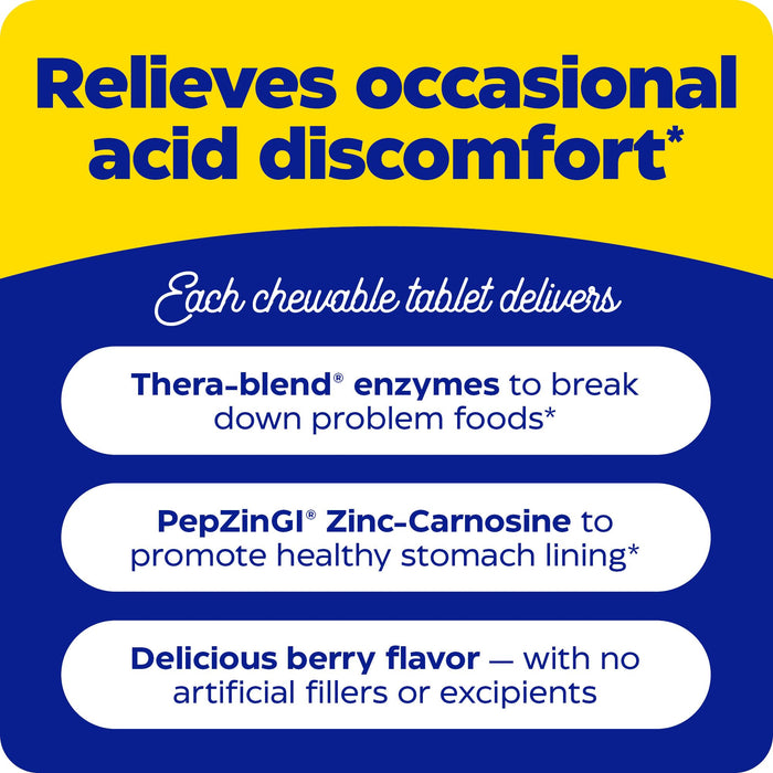 Enzymedica Acid Soothe, Beere, 30 Chewables