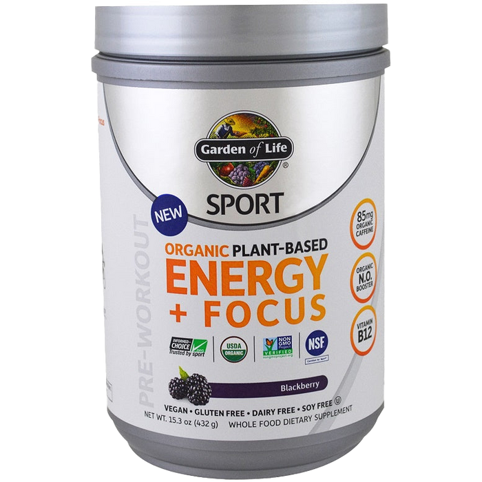 Garden of Life Bio-Energie auf pflanzlicher Basis + Fokus, Brombeere – 432 g