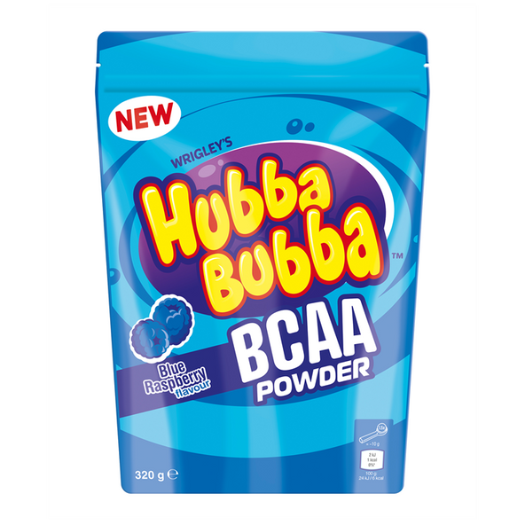 Hubba Bubba BCAA 320g Blue Raspberry - BCAAs at MySupplementShop by Hubba Bubba