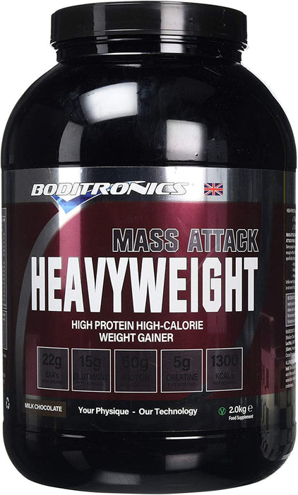 Boditronics Mass Attack Heavyweight 2kg - Milk Chocolate - Protein Blends at MySupplementShop by Boditronics