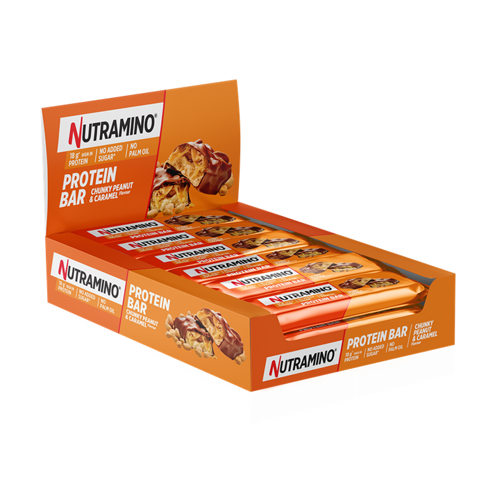 Nutramino Protein Bar 12 x 55g - Chunky Peanut Caramel - Protein Bar at MySupplementShop by Nutramino