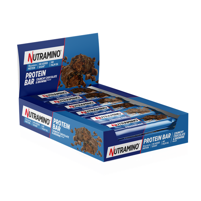 Nutramino Protein Bar 12 x 55g - Crunchy Chocolate Brownie - Protein Bar at MySupplementShop by Nutramino