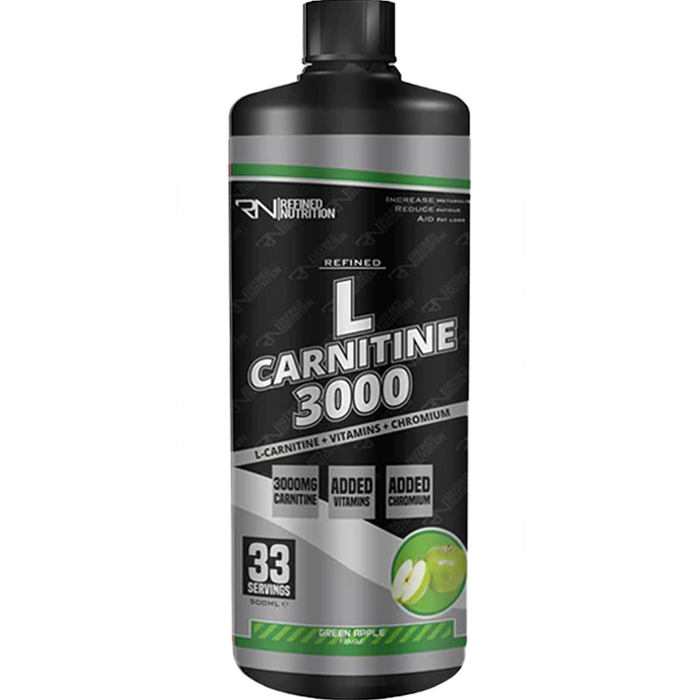 Refined Nutrition L-Carnitine 3000 500ml - Green Apple - Acetyl-L-Carnitine at MySupplementShop by REFINED NUTRITION