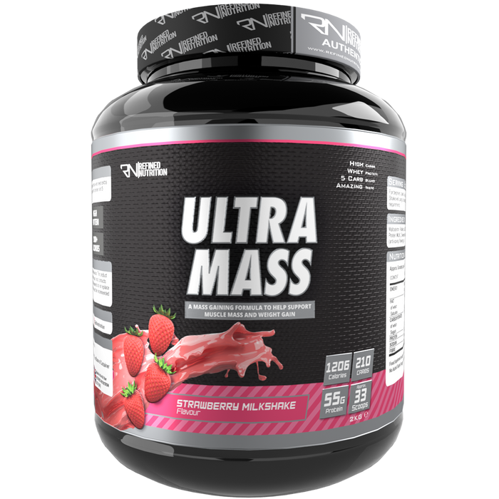 Refined Nutrition  Ultra Mass 2kg - Strawberry Milkshake - Sports Nutrition at MySupplementShop by Refined Nutrition