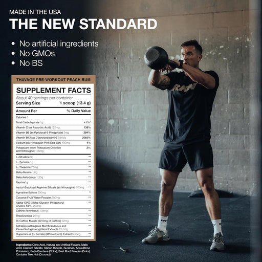 Raw Nutrition Thavage EU - Pre-Workout Powder