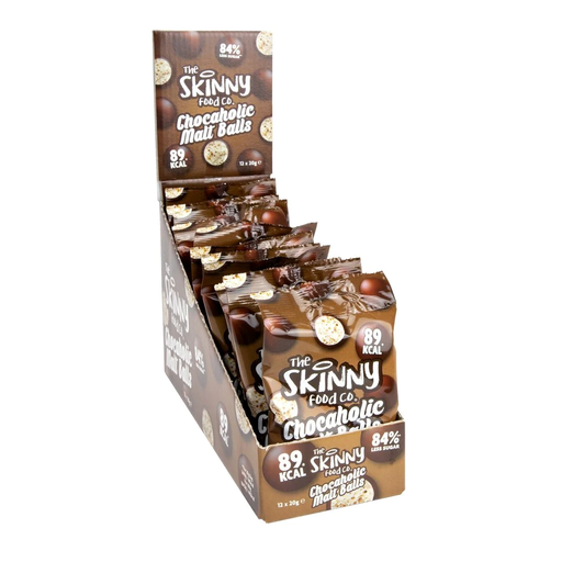 The Skinny Food Co Chocaholic Malt Balls 12x20g - Choc Malt - Sports Supplements at MySupplementShop by The Skinny Food Co