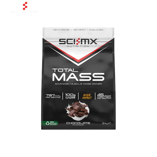 Sci-MX Total Mass 2kg 16 Servings - Chocolate - Mass Gainer at MySupplementShop by Sci-MX