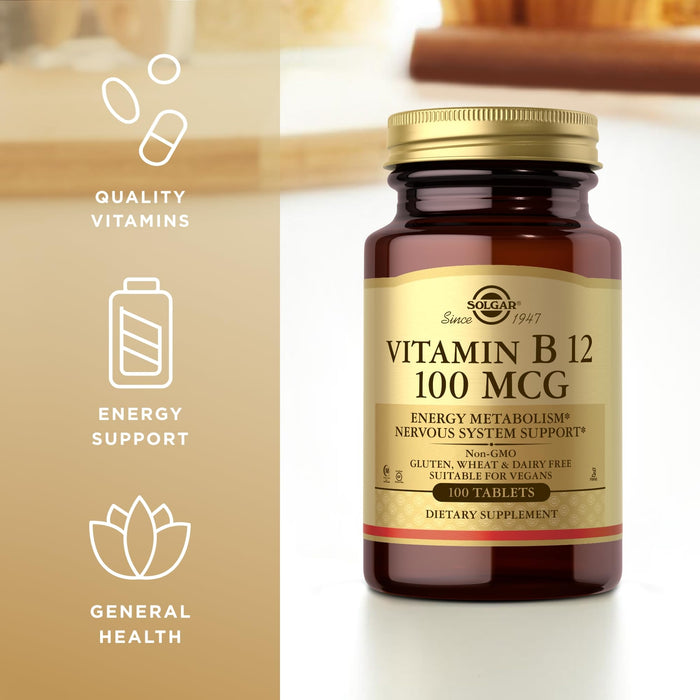 Solgar Vitamin B12 100 mcg 100 Tablets