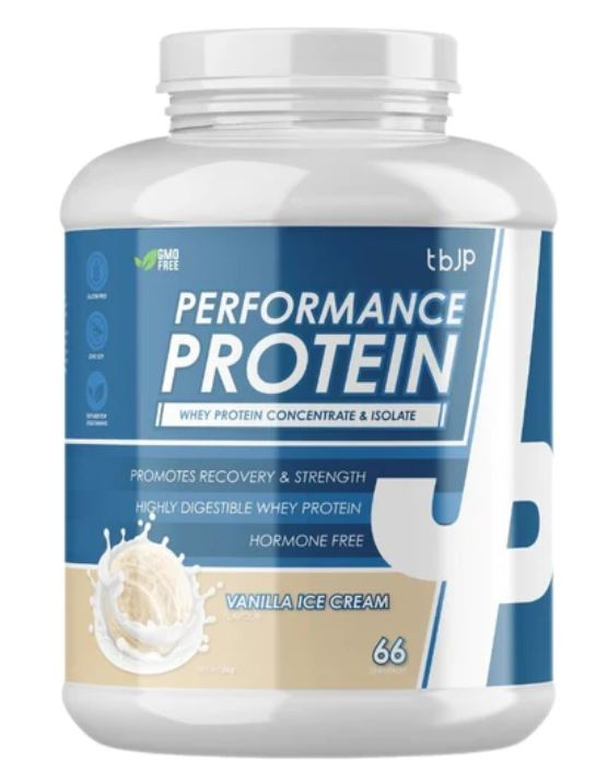 Trained By JP Performance Protein 2kg - Vanilla Ice Cream - Sports Nutrition at MySupplementShop by Trained By JP