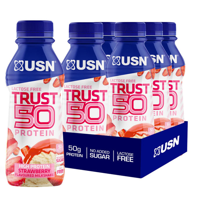 USN TRUST Protein 50 6x500ml Strawberry - Health Supplements at MySupplementShop by USN