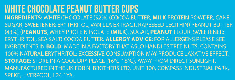 Nutry Nuts Peanut Butter Cups 12x42g White Chocolate - Health Foods at MySupplementShop by Nutry Nuts