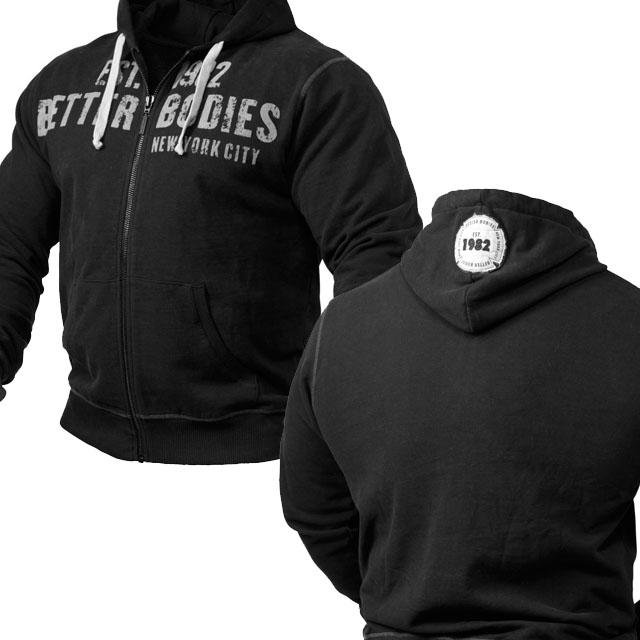 Better Bodies Graphic Hoodie - Black - Hoodie at MySupplementShop by Better Bodies