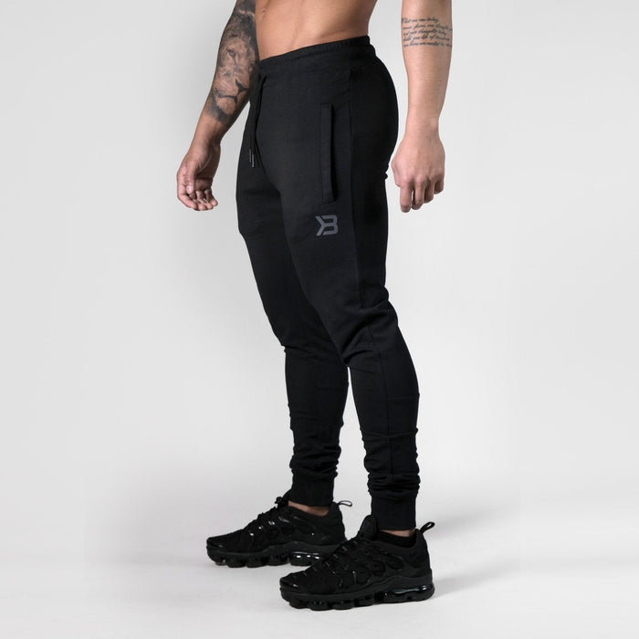 Better Bodies Tapered Joggers V2 Black - Tapered Joggers at MySupplementShop by Better Bodies