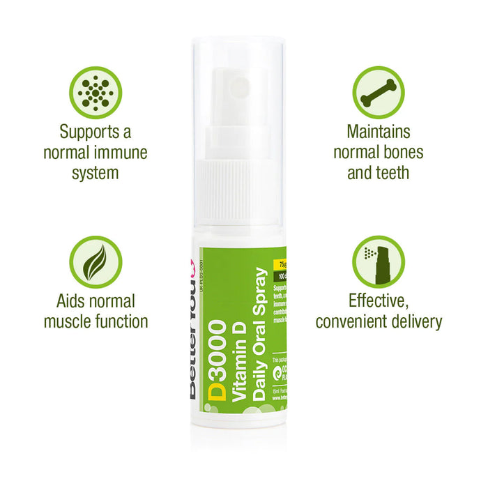 BetterYou DLux 3000iu- Vitamin D Oral Spray 15ml - Vitamins & Minerals at MySupplementShop by BetterYou