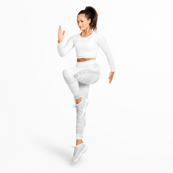 Better Bodies Camo High Tights - White Camo - Small - Camo High Tights at MySupplementShop by Better Bodies