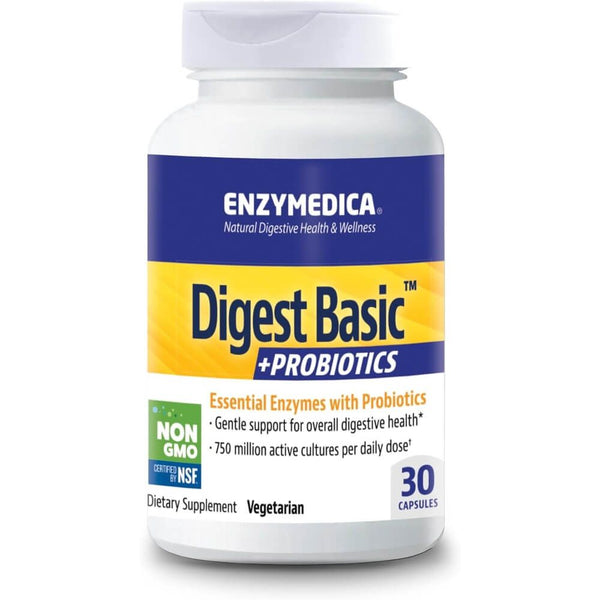 Enzymedica Digest Basic + Probiotics 30 Capsules - Nutritional Supplement at MySupplementShop by Enzymedica