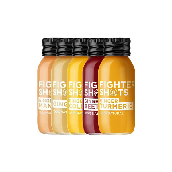 Fighter Shots Ginger (12x60ml) Award Winning Fresh & Fiery Ginger Shots - Wellness Shots at MySupplementShop by Fighter Shots