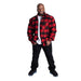 GASP Heavy Flannel Shirt - Red/Black - Crewneck at MySupplementShop by Gasp