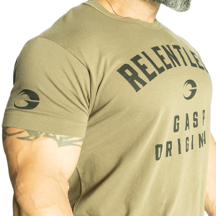 GASP Relentless Skull Tee Washed Green - Tee at MySupplementShop by Gasp